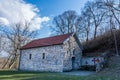 St Petka old orthodox stone church in valley of hill on sunny spring day Royalty Free Stock Photo