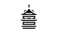 donjon asian building glyph icon animation