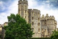 Donjon - the great tower or innermost keep of a Medieval Windsor Castle Royalty Free Stock Photo