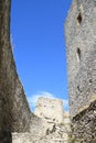 Donjon tower with surrounding wall