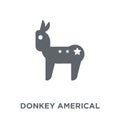 Donkey americal political icon from Political collection.