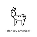 Donkey americal political icon from Political collection. Royalty Free Stock Photo