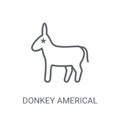 Donkey americal political icon. Trendy Donkey americal political