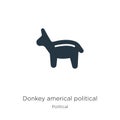 Donkey americal political icon vector. Trendy flat donkey americal political icon from political collection isolated on white