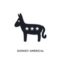 donkey americal political isolated icon. simple element illustration from political concept icons. donkey americal political Royalty Free Stock Photo