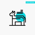 Donkey, American, Political, Symbol turquoise highlight circle point Vector icon