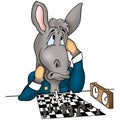 Donkey chessplayer Royalty Free Stock Photo