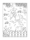 Donkey dot-to-dot and coloring page activity sheet Royalty Free Stock Photo
