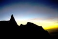Mount Kinabalu at sunrise Royalty Free Stock Photo