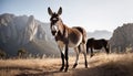 Donkey in forest Royalty Free Stock Photo