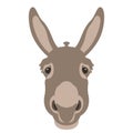 Donkey head face vector style Flat