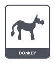 donkey icon in trendy design style. donkey icon isolated on white background. donkey vector icon simple and modern flat symbol for