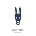 Donkey icon. Trendy flat vector Donkey icon on white background