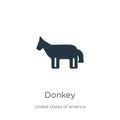 Donkey icon vector. Trendy flat donkey icon from united states collection isolated on white background. Vector illustration can be