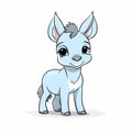 Donkey Jenny hand-drawn illustration. Donkey Jenny. Vector doodle style cartoon illustration