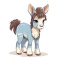 Donkey Jenny hand-drawn illustration. Donkey Jenny. Vector doodle style cartoon illustration