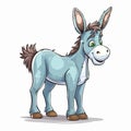 Donkey Jenny hand-drawn illustration. Donkey Jenny. Vector doodle style cartoon illustration