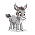 Donkey Jenny hand-drawn illustration. Donkey Jenny. Vector doodle style cartoon illustration