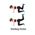 Donkey kicks exercise Royalty Free Stock Photo