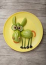 Donkey made of green tomato