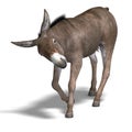 Donkey Render Royalty Free Stock Photo