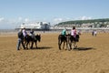 Donkey Riding at Weston-Super-Mare Royalty Free Stock Photo