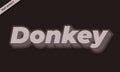 Donkey skin color text effect Royalty Free Stock Photo