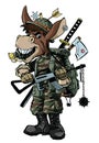 Donkey soldier with weapon