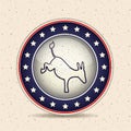 Donkey of vote inside button design