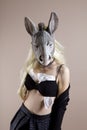 Donkey woman who put paper in her bra to stuff it