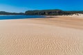 Donnelly river mouth, beach and rippled sand dunes at Pemberton WA