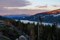 Donner Lake in the evening Royalty Free Stock Photo