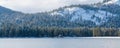 The Donner lake under the snow