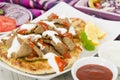 Donner Meat on Naan Royalty Free Stock Photo