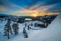 Donner Pass Summit at dawn Royalty Free Stock Photo