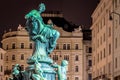 Donnerbrunnen fountain in Vienna in Christmas time Royalty Free Stock Photo