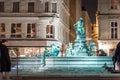 Donnerbrunnen fountain in Vienna in Christmas time Royalty Free Stock Photo