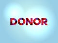 Donor Concept Colorful Word Art