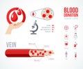 Donor infographics Icons Set Royalty Free Stock Photo