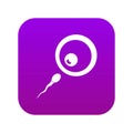 Donor sperm icon digital purple Royalty Free Stock Photo