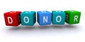 Donor word block on white Royalty Free Stock Photo