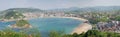 Donosti beach panorama Royalty Free Stock Photo