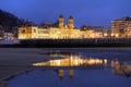 Donostia/San Sebastian City Hall at night, Spain Royalty Free Stock Photo