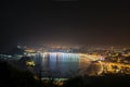 Donostia- San Sebastian at Night, Spain Royalty Free Stock Photo