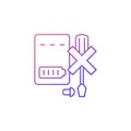 Dont disassemble powerbank gradient linear vector manual label icon