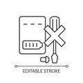 Dont disassemble powerbank linear manual label icon