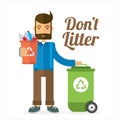 Dont litter illustration