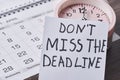 Dont miss the deadline