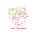 Dont overwash red gradient concept icon Royalty Free Stock Photo