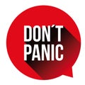 Dont Panic alert speech bubble